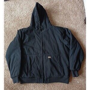 Gravel Gear Work Jacket Men's Size 2XL Tundra 2 Black Heavy Duty Hooded